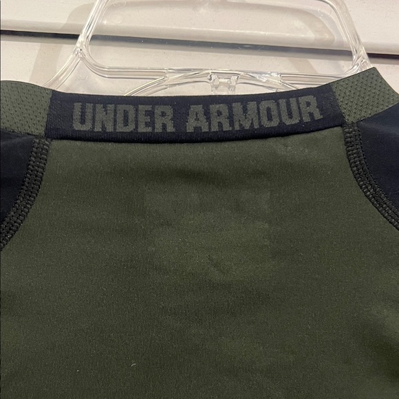 Under Armour Black & Army Green Compression Shirt w/ Neon Tough Mudder Graphics - Picture 8 of 9